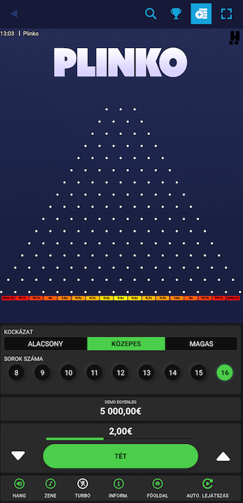 Játssz Plinko és nyerj